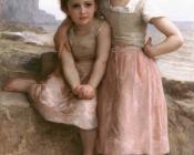 威廉 阿道夫 布格罗 : 在海滩的岩石上